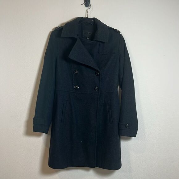 Banana Republic Wool Blend Trench Pea Coat Jacket - Picture 10 of 11